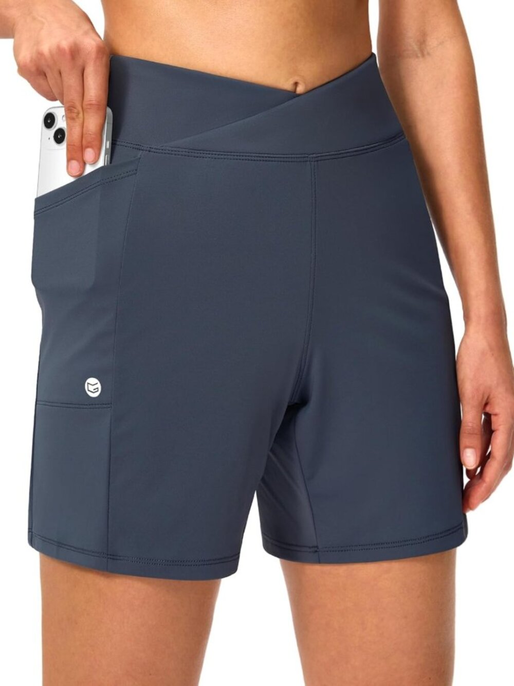 High-Waisted Women's Athletic Shorts 6" - Casual Workout & Running Shorts
